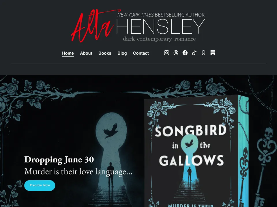Alta Hensley's author website