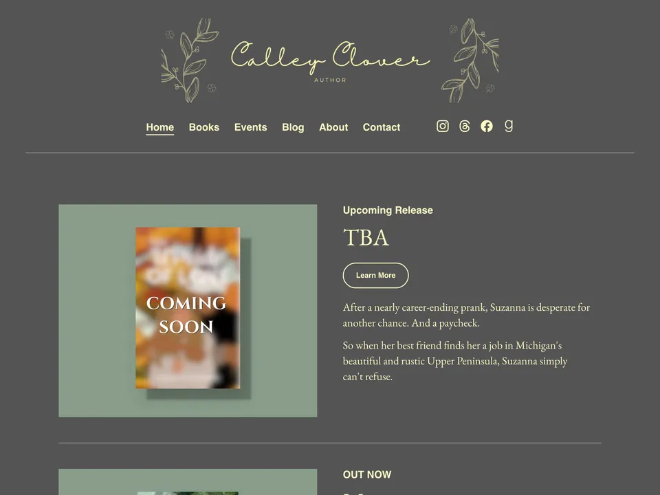 Calley Clover's author website