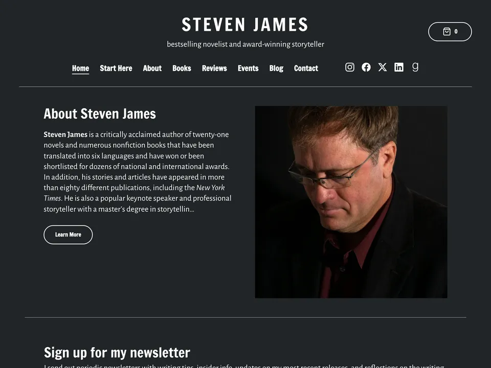Steven James's author website