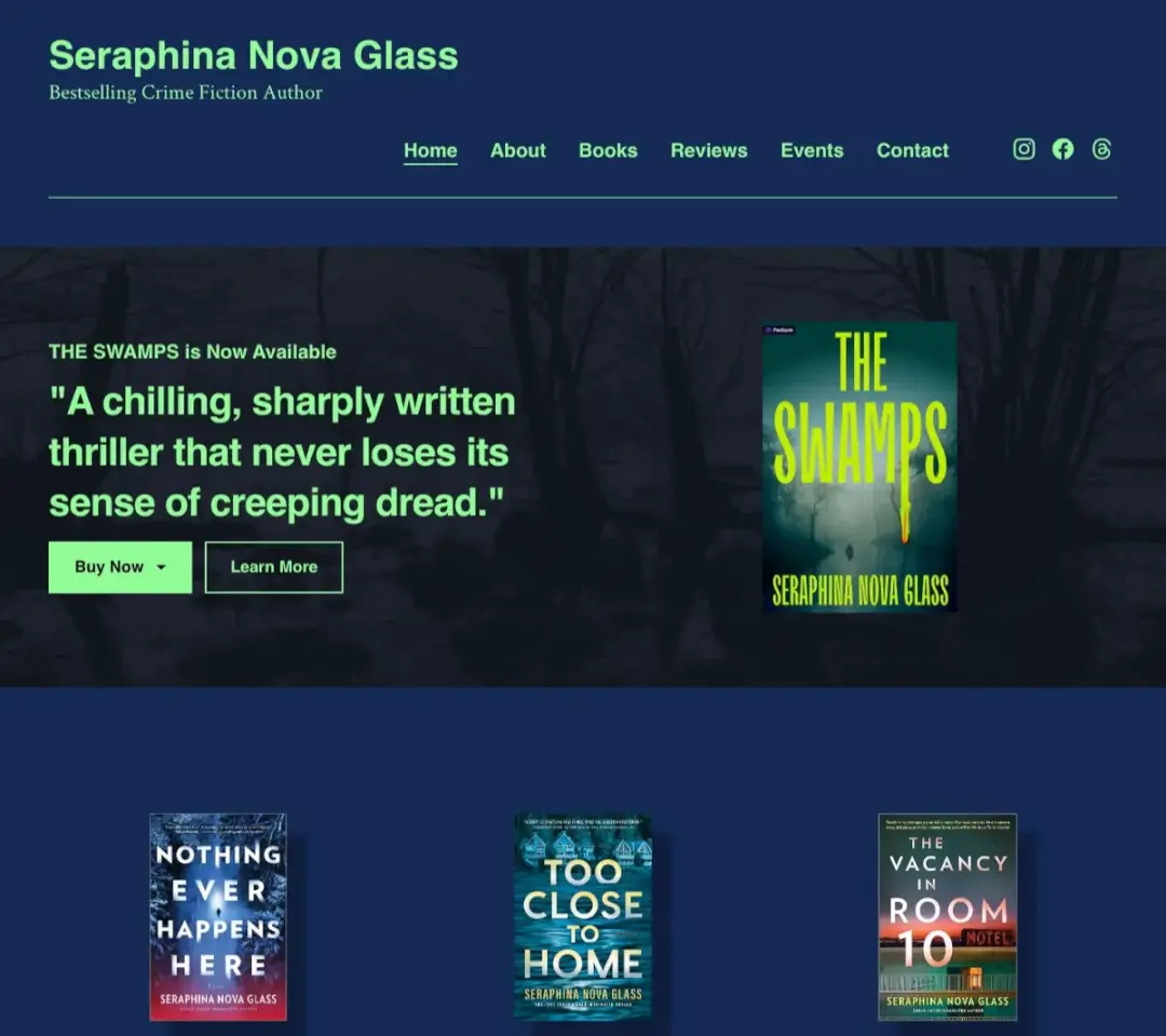 Seraphina Nova Glass's website